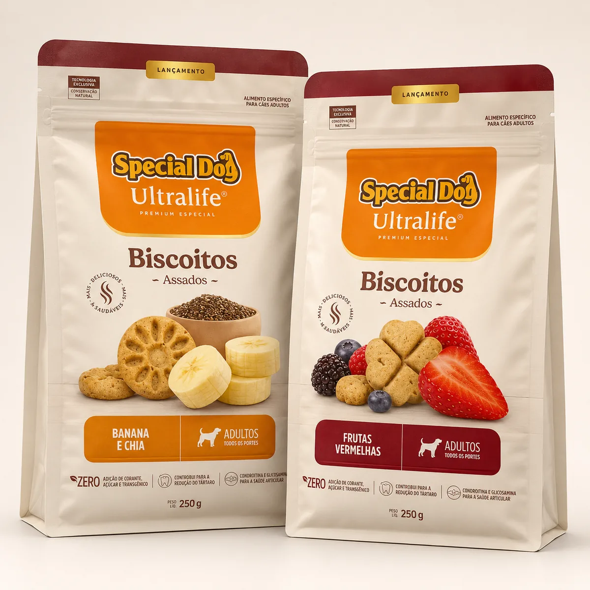 Special Dog Ultralife Biscoitos Banana e Chia